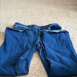 American Eagle Outfitters Straight-Leg Dark Blue Denim Jeans